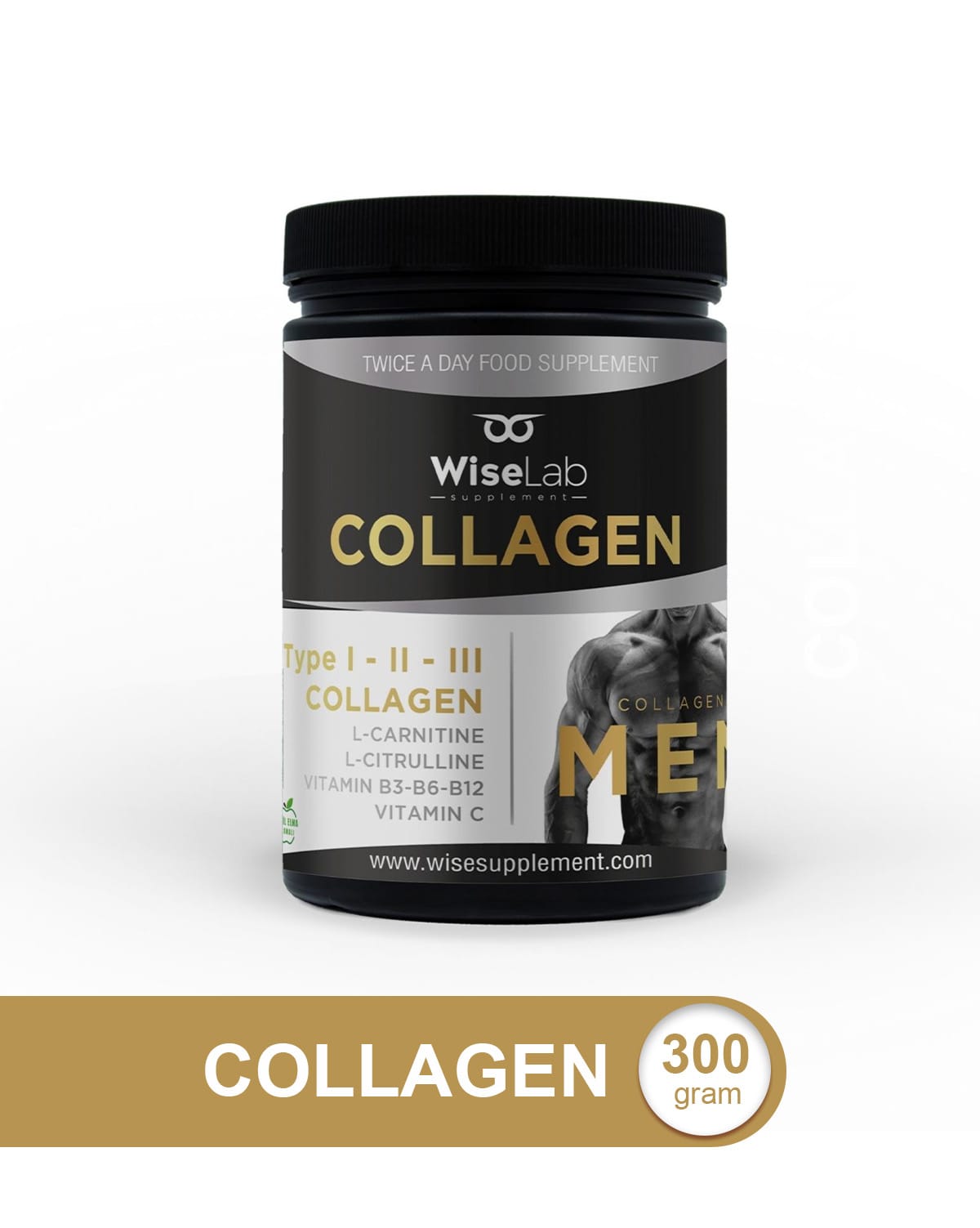 Wiselab Men Collagen 300gr Tip123 L-Carnitine L-Citrulline