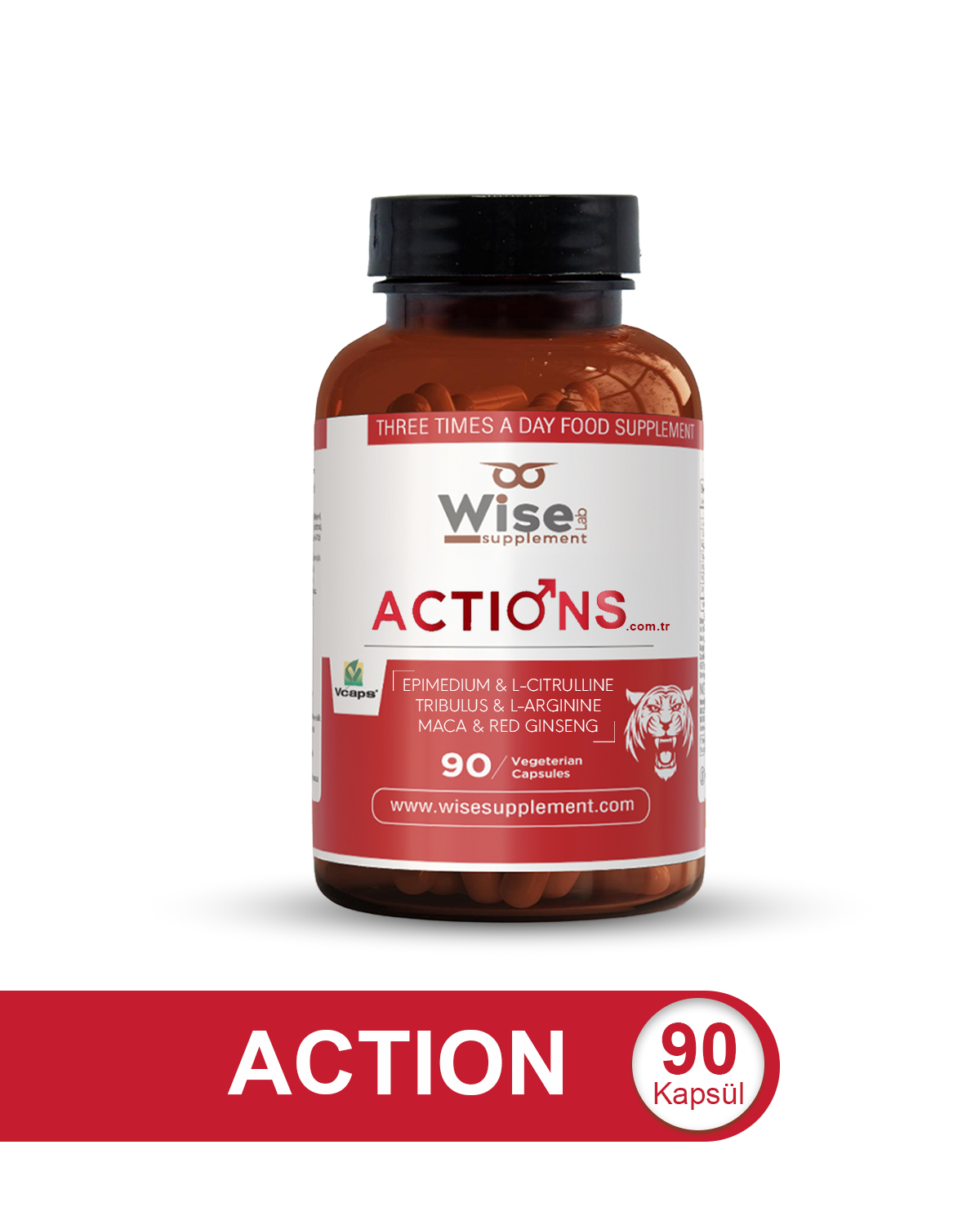 Wiselab Action Bitkisel Erkek Takviye 90 Kapsül